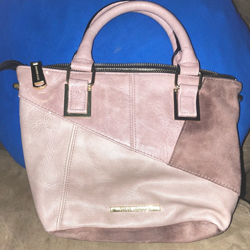 Steve Madden multi pink leather and suede purse